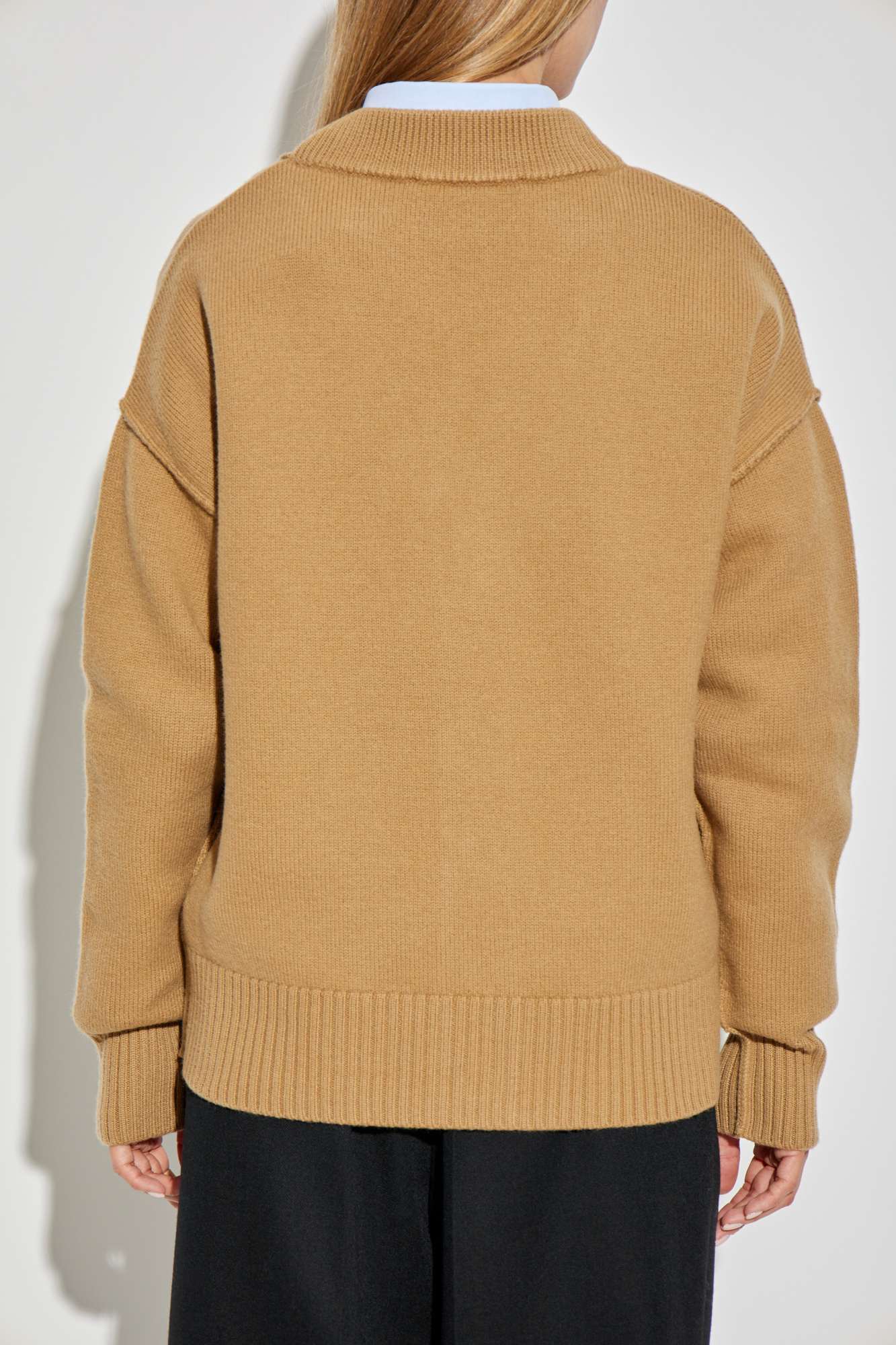 【送料&関税込】Ami Alexandre Mattiussi Virgin Wool Coat AMI Wool/Cashmere Short Coat Argile Beige at CareOfCarl.com